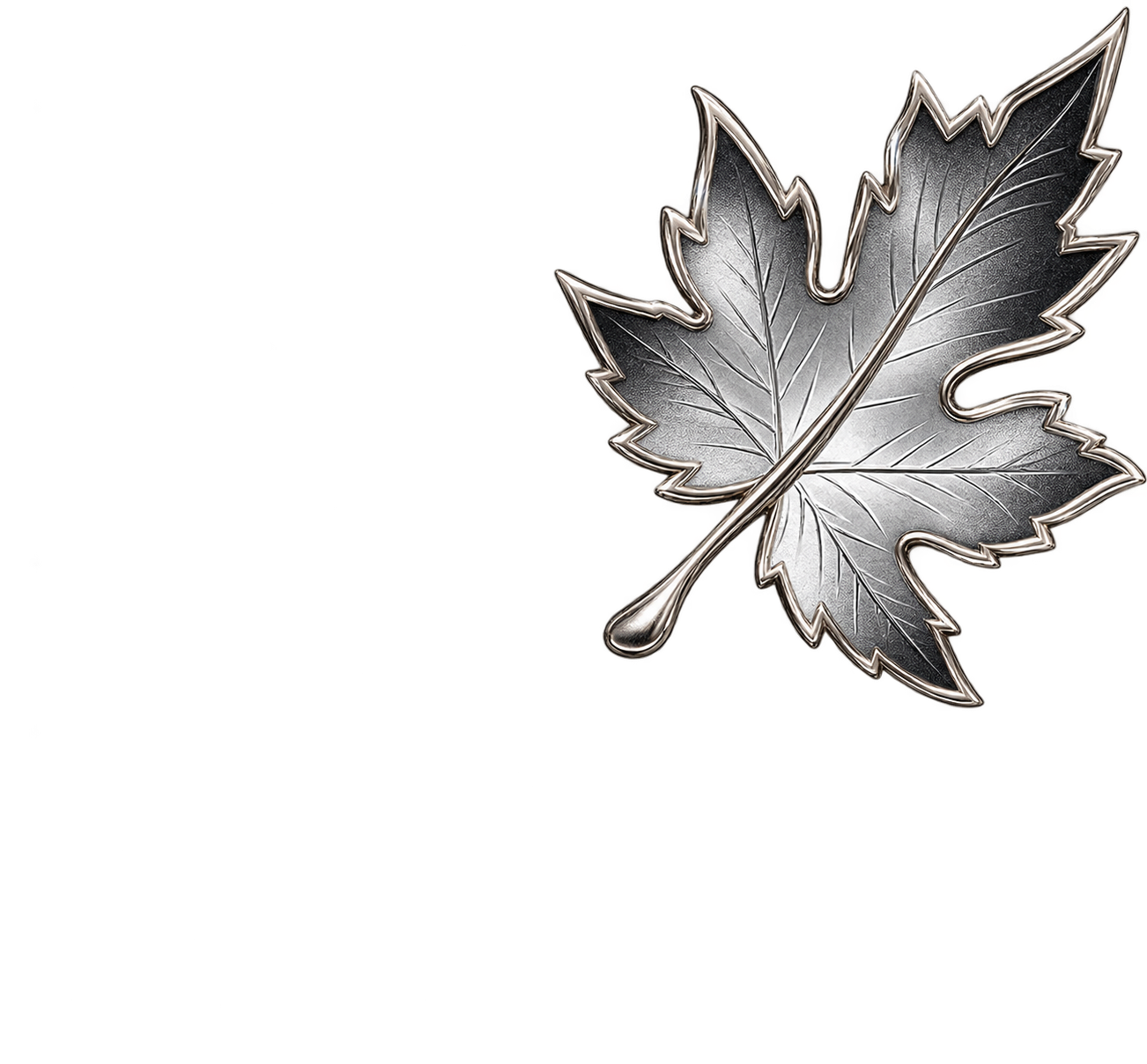 Silver autumn decoration