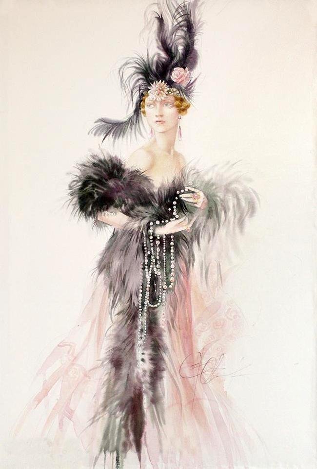 Pinturas de Moda Vintage Feminina