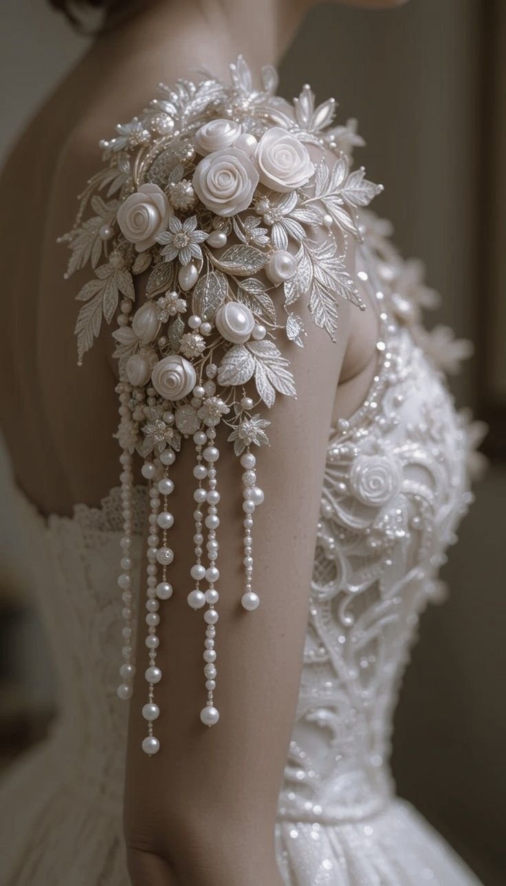 Vestidos de Noivas Com Ombros Pérolados