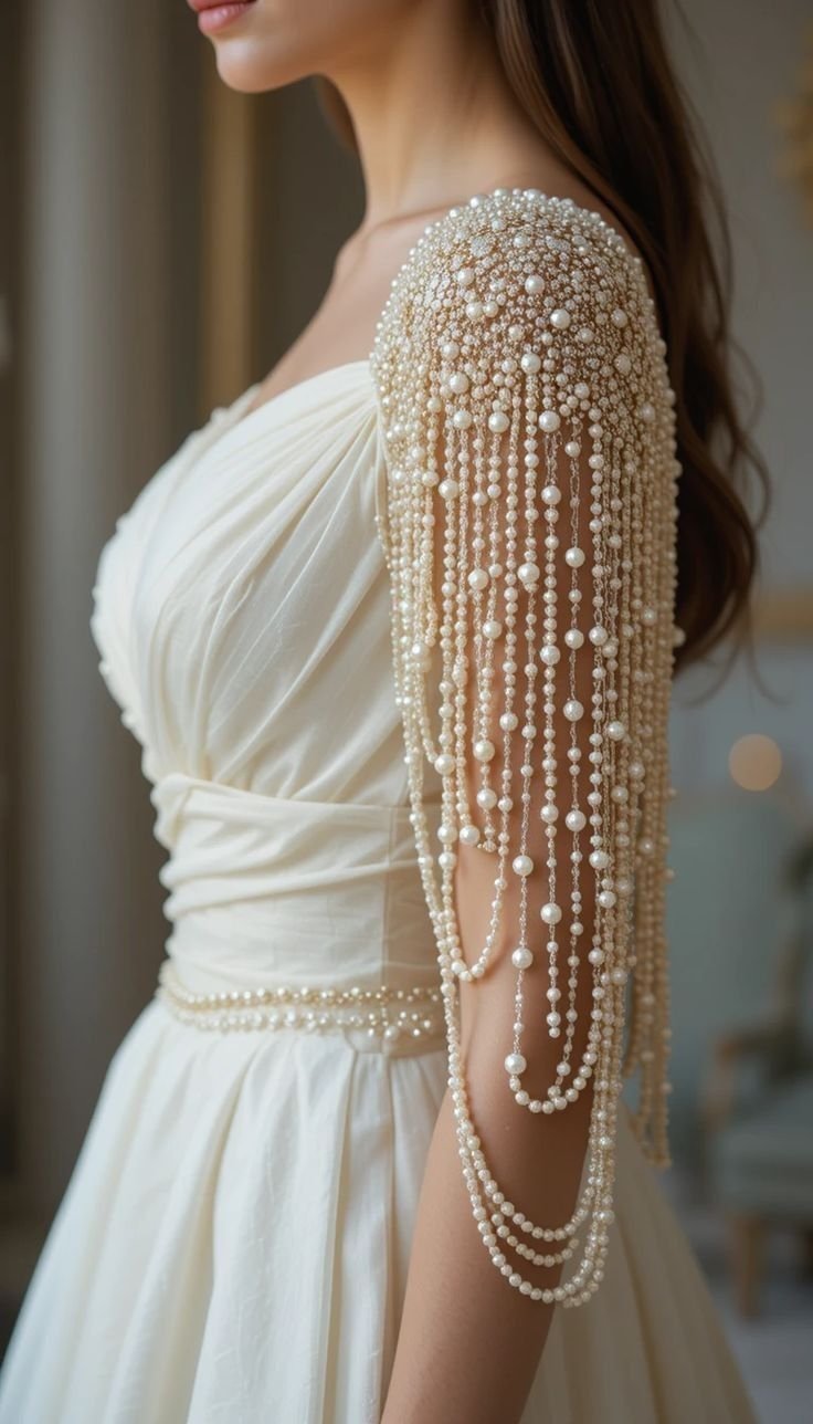 Vestidos de Noivas Com Ombros Pérolados