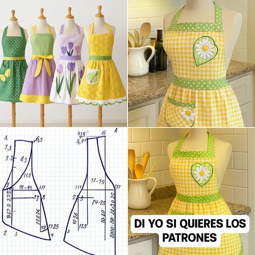 Moldes de Aventais Vintage