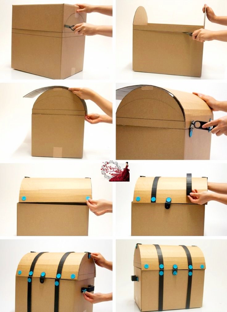 Baú de Caixa de Cartão