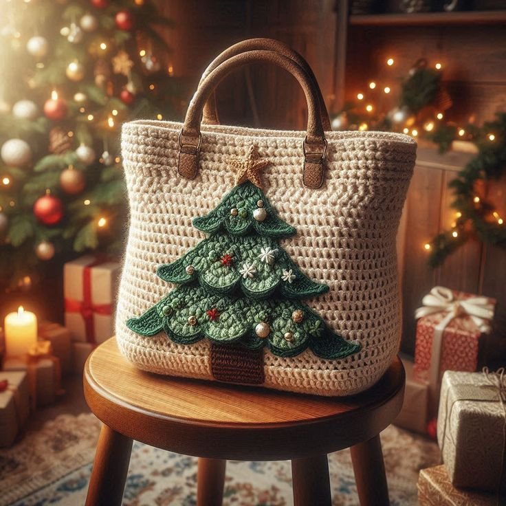 Sacos de Natal em Crochet
