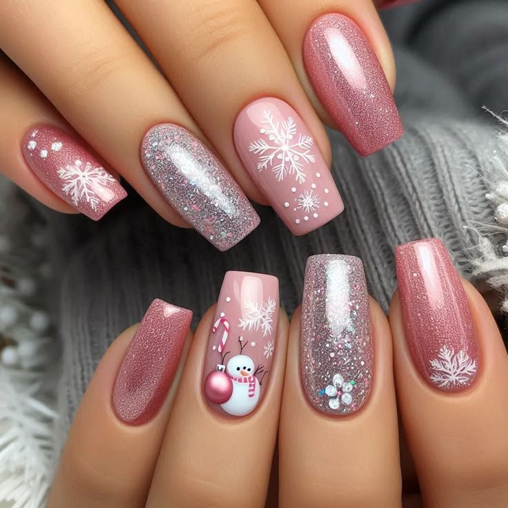 Unhas Com Espirito de Natal
