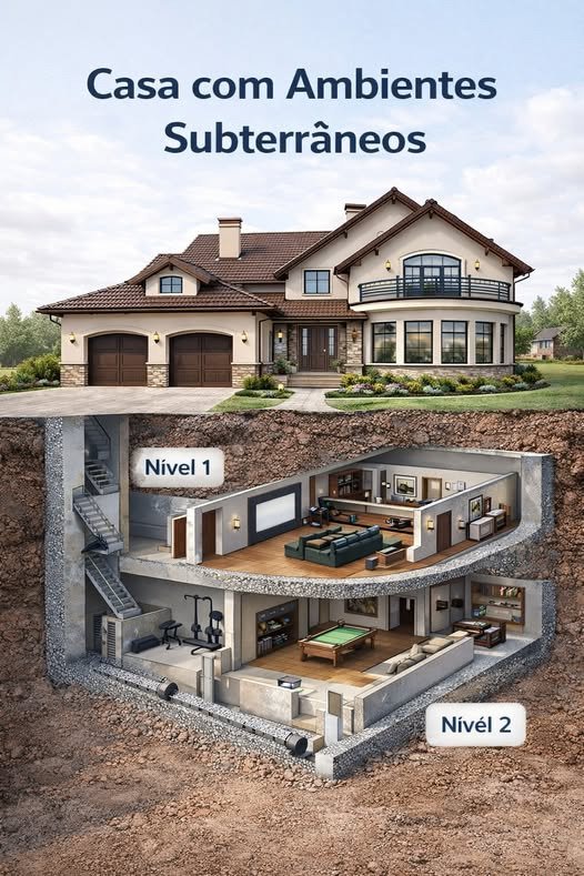 Casa com Espaço Subterrâneo