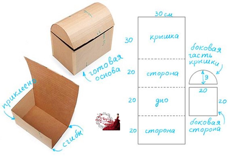 Baú de Caixa de Cartão